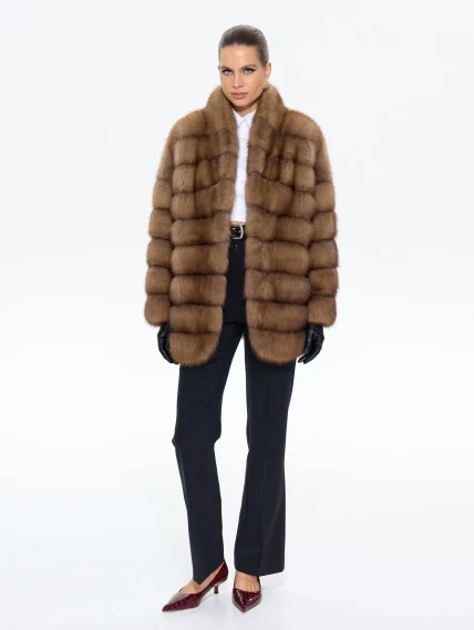 Женская шуба из меха куницы Л511-317, натуральная, размер 46, артикул 64880-6