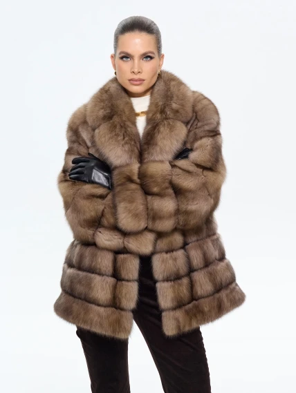 Женская шуба из меха соболя Л611-354, натуральная, размер 50, артикул 64930-4