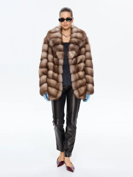 Женская шуба из меха куницы Л511-271, натуральная, размер 52, артикул 64900-0