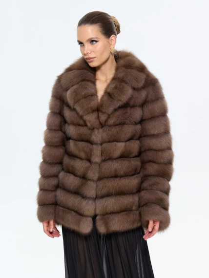 Женская шуба из меха куницы Л511-389, натуральная, размер 48, артикул 64890-7