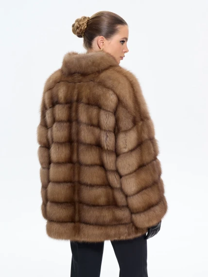 Женская шуба из меха куницы Л511-317, натуральная, размер 46, артикул 64880-4