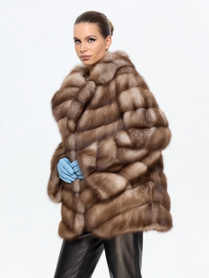 Женская шуба из меха куницы Л511-271, натуральная, размер 52, артикул 64900-1
