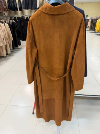 Замшевый женский плащ премиум класса 3113з-1