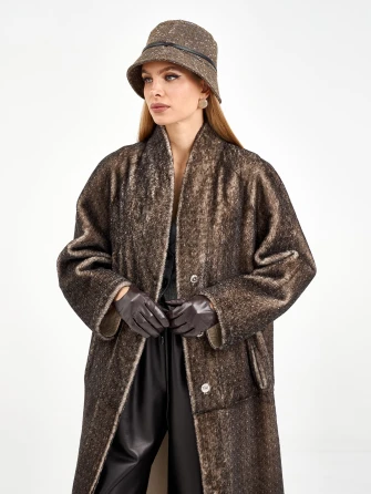 Длинная женская дубленка 2085-1