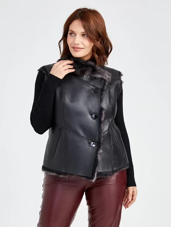 Меховой жилет из тосканы женский 06-1