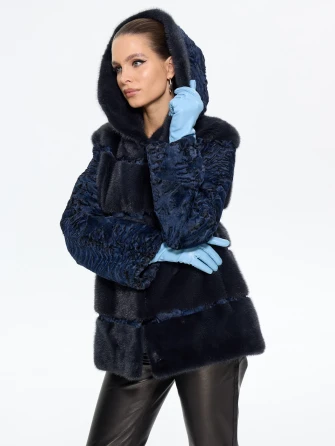 Женская шуба из меха норки София-0