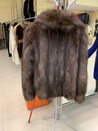 Женская короткая шуба из меха лисы М1010 - 24267-1