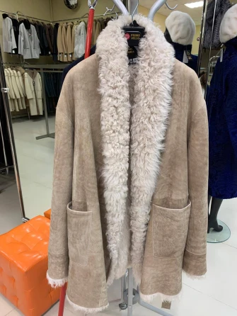 Короткая женская дубленка из тиградо 2078-0